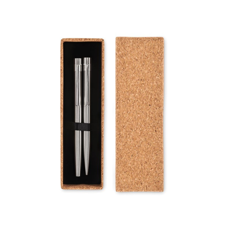 SET BOLIGRAFO / ROLLER ACER CAJA CORCHO