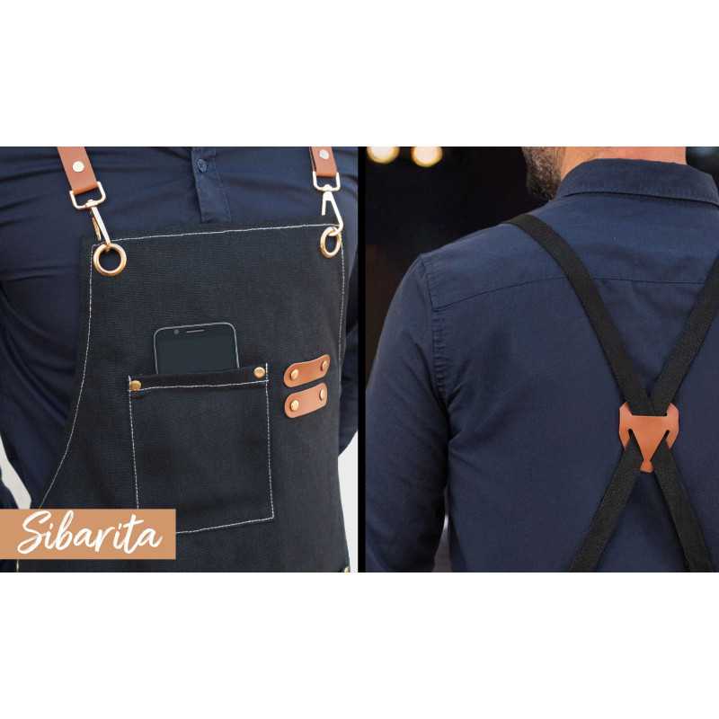 DELANTAL DE ALGODÓN CANVAS Y POLIESTER RECICLADO “SIBARITA”