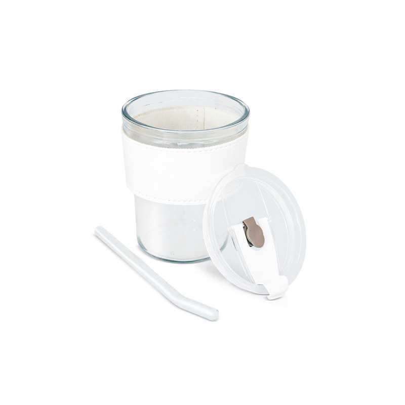 VASO 330 ML CON PAJITA DE CRISTAL "DELICATESSEN"