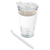 VASO 450 ML CON PAJITA DE CRISTAL "DELICATESSEN"