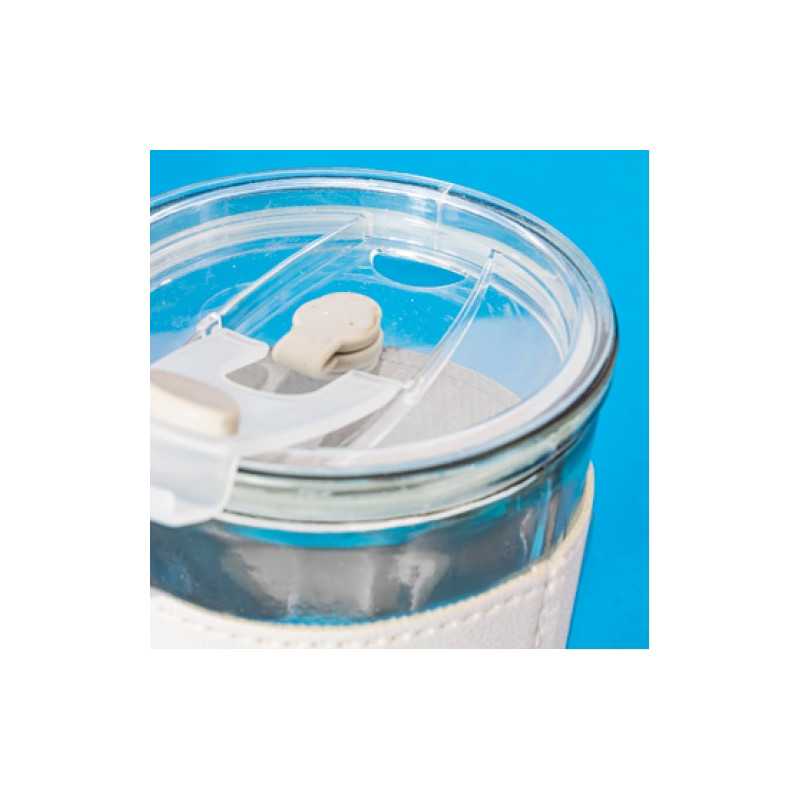 VASO 450 ML CON PAJITA DE CRISTAL "DELICATESSEN"