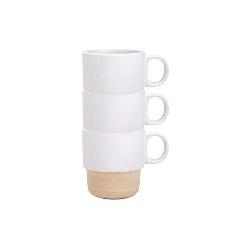 TAZA SUBLIMACIÓN APILABLE Y BASE DE BAMBÚ "GERARD"