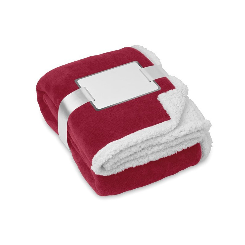 MANTA DE VELLON DE CORAL REVERSIBLE