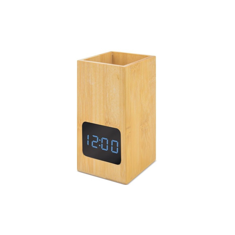 PORTALAPICES RELOJ BAMBU