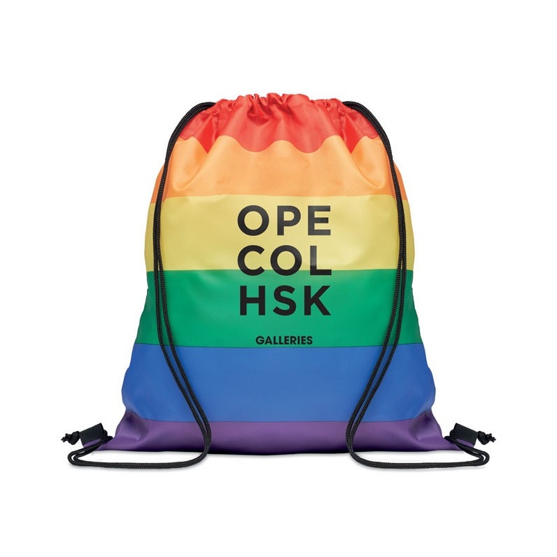 BOLSA MOCHILA CUERDAS ARCO IRIS