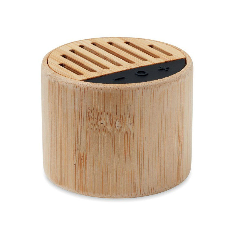 ALTAVOZ CARCASA BAMBU LUZ LED